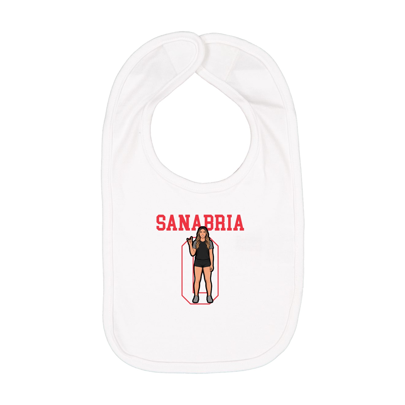 Infant Bib — Shirsey in White