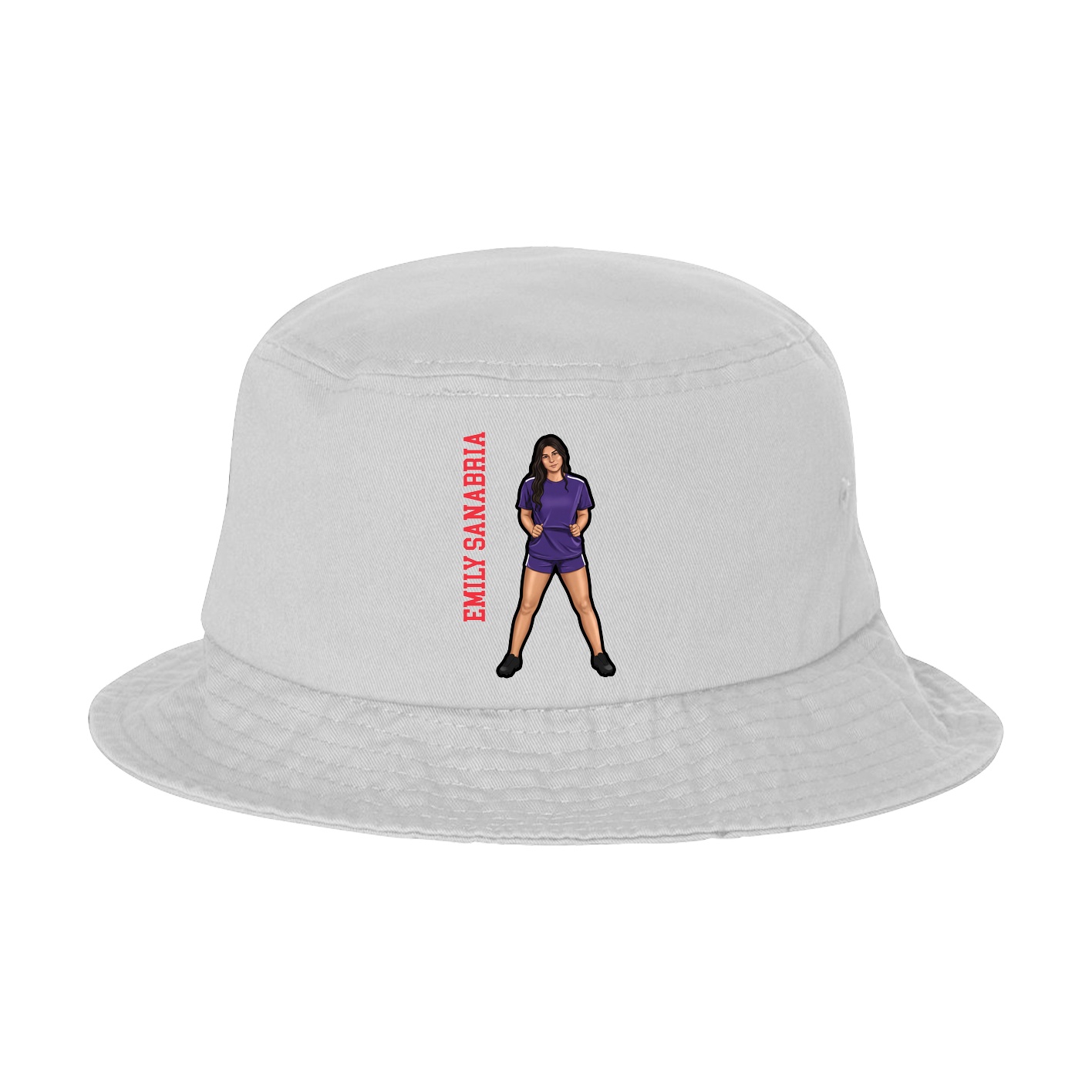 Bucket Cap — Name Vertical in White