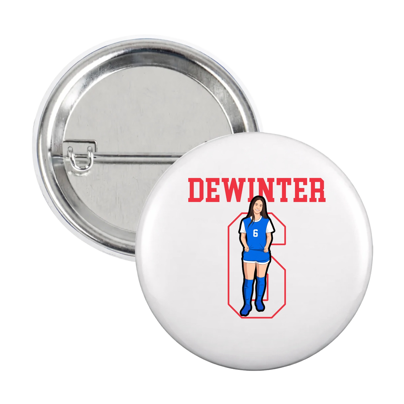 Game Day Button — Shirsey in White
