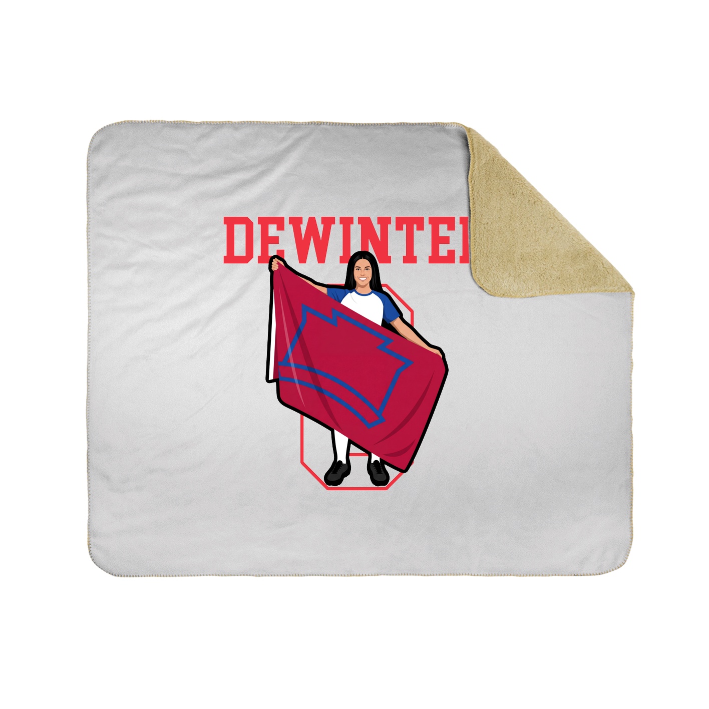 50x60 Sherpa Lined Throw Blanket