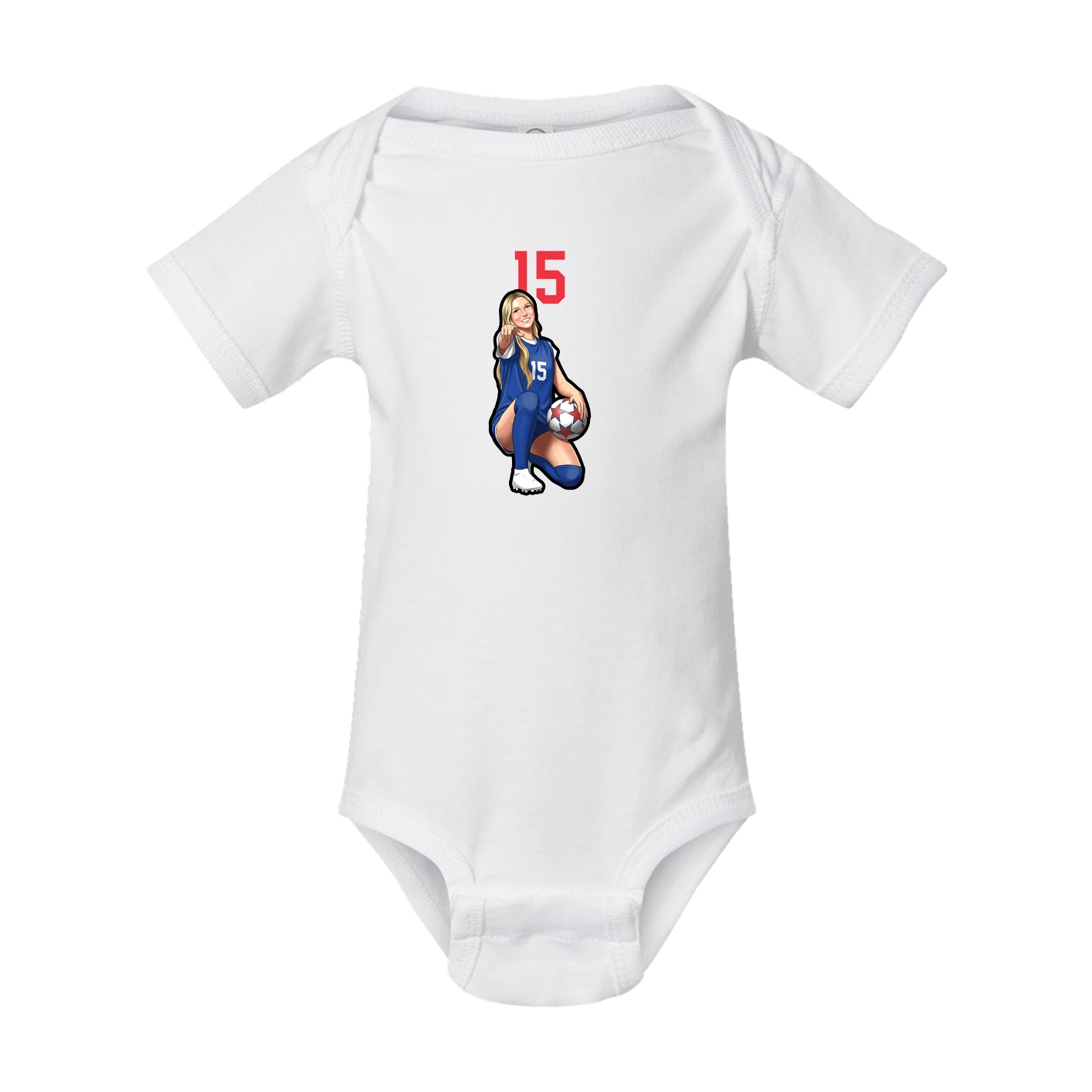Baby Onesie — Number Top in White