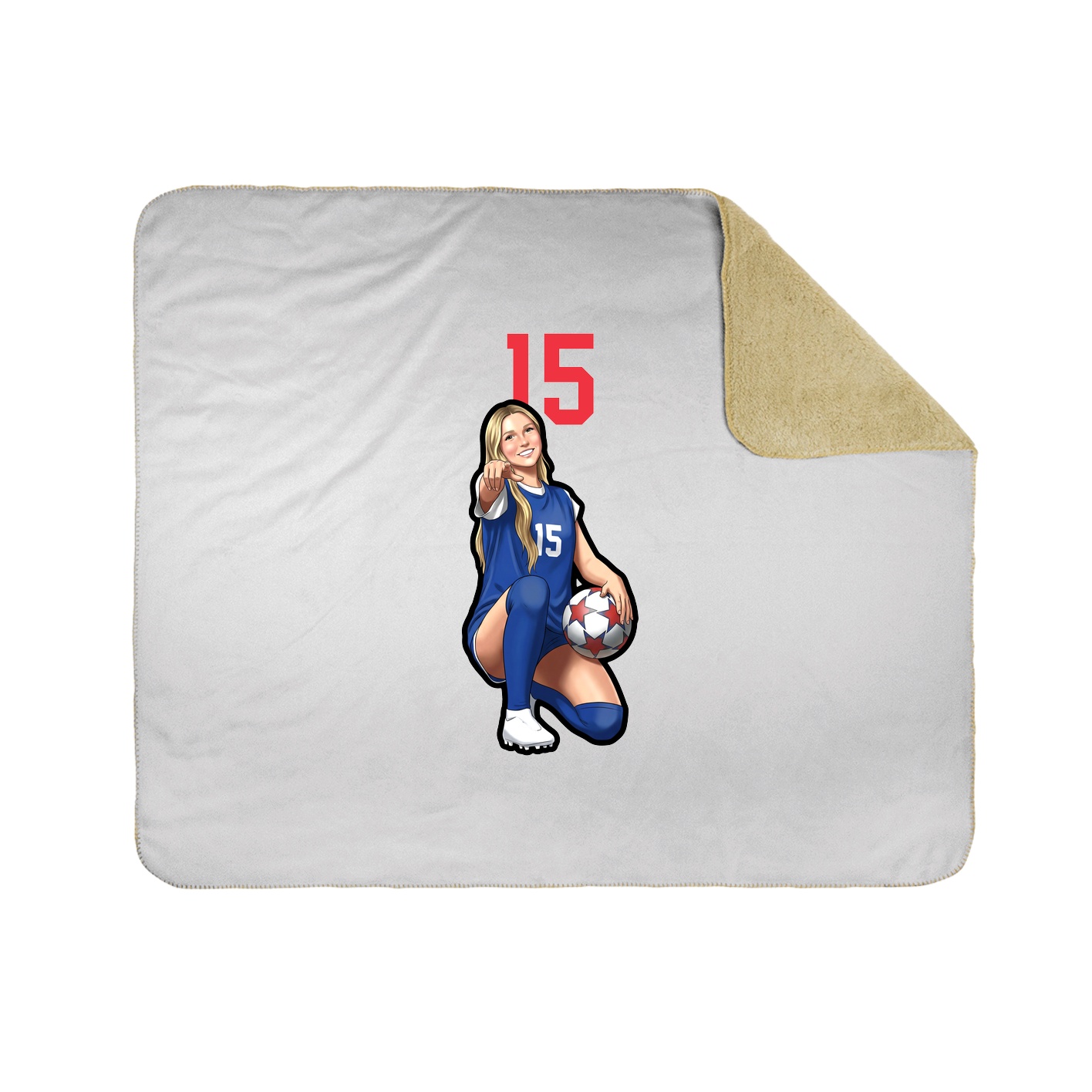 Throw Blanket — Number Top in White