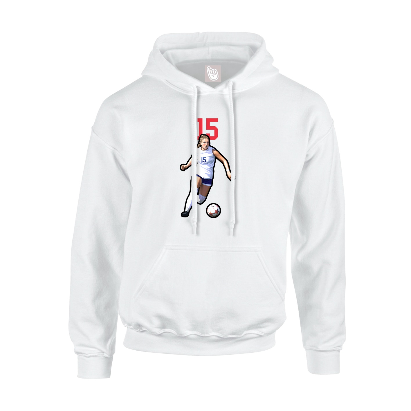 Hoodie — Number Top in White