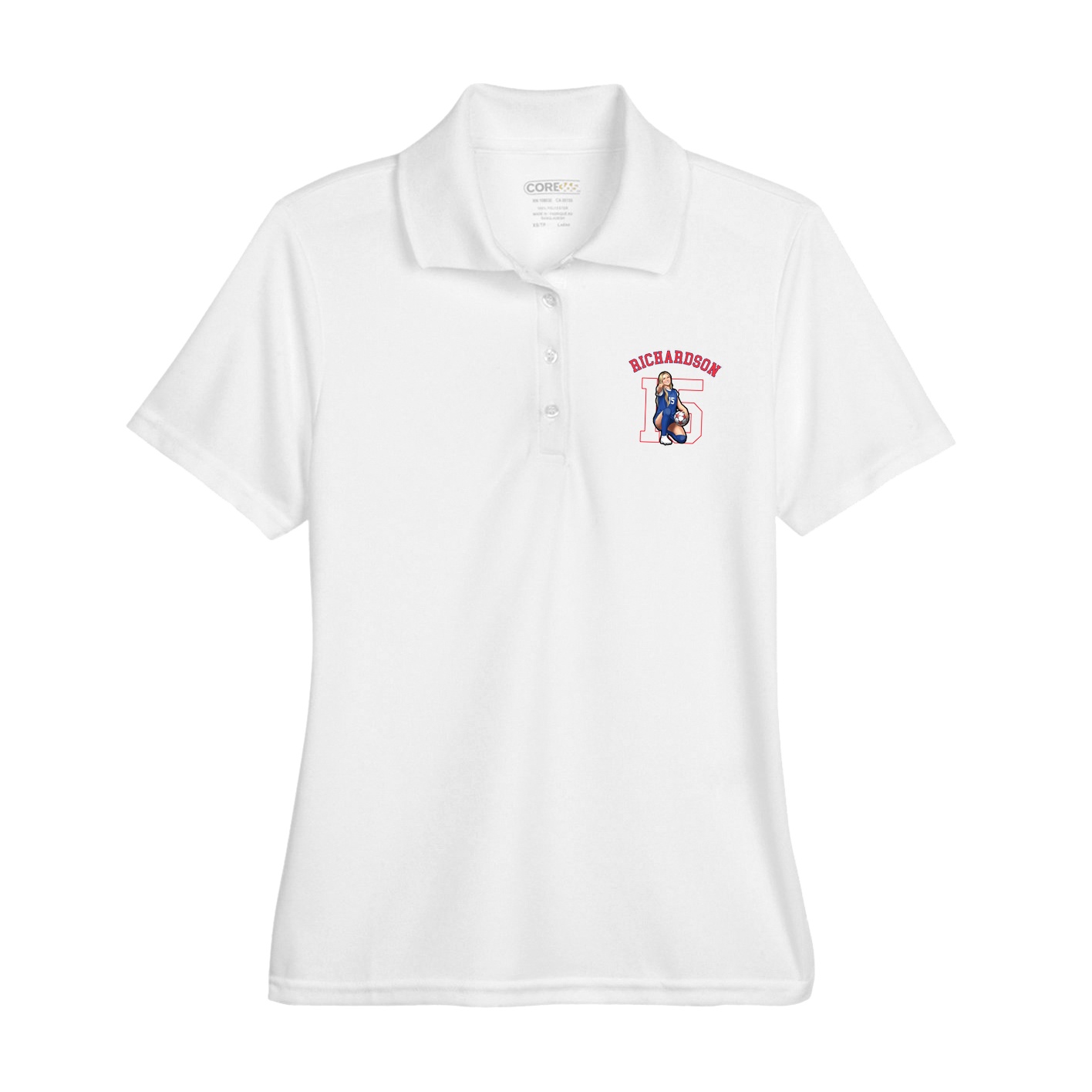 Womens Performance Polo — Shirsey Arch in White