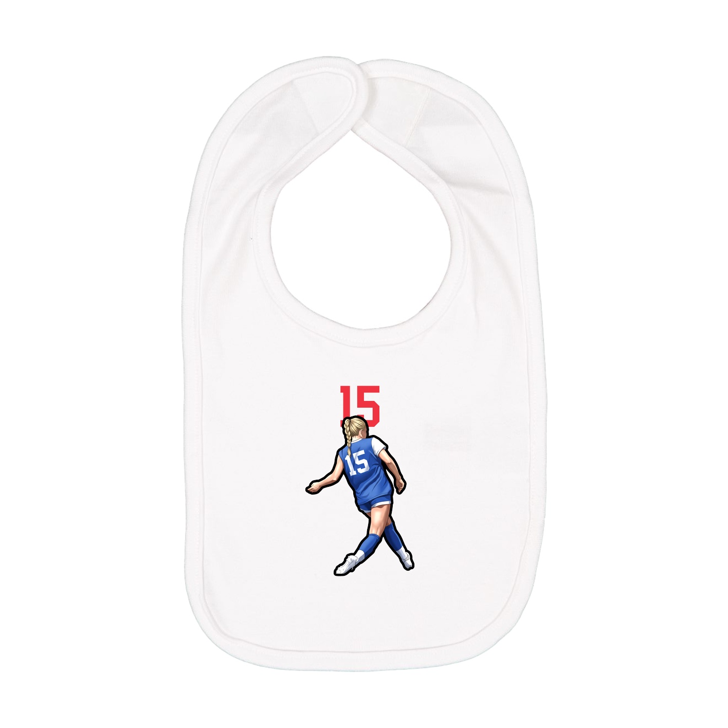 Infant Bib — Number Top in White