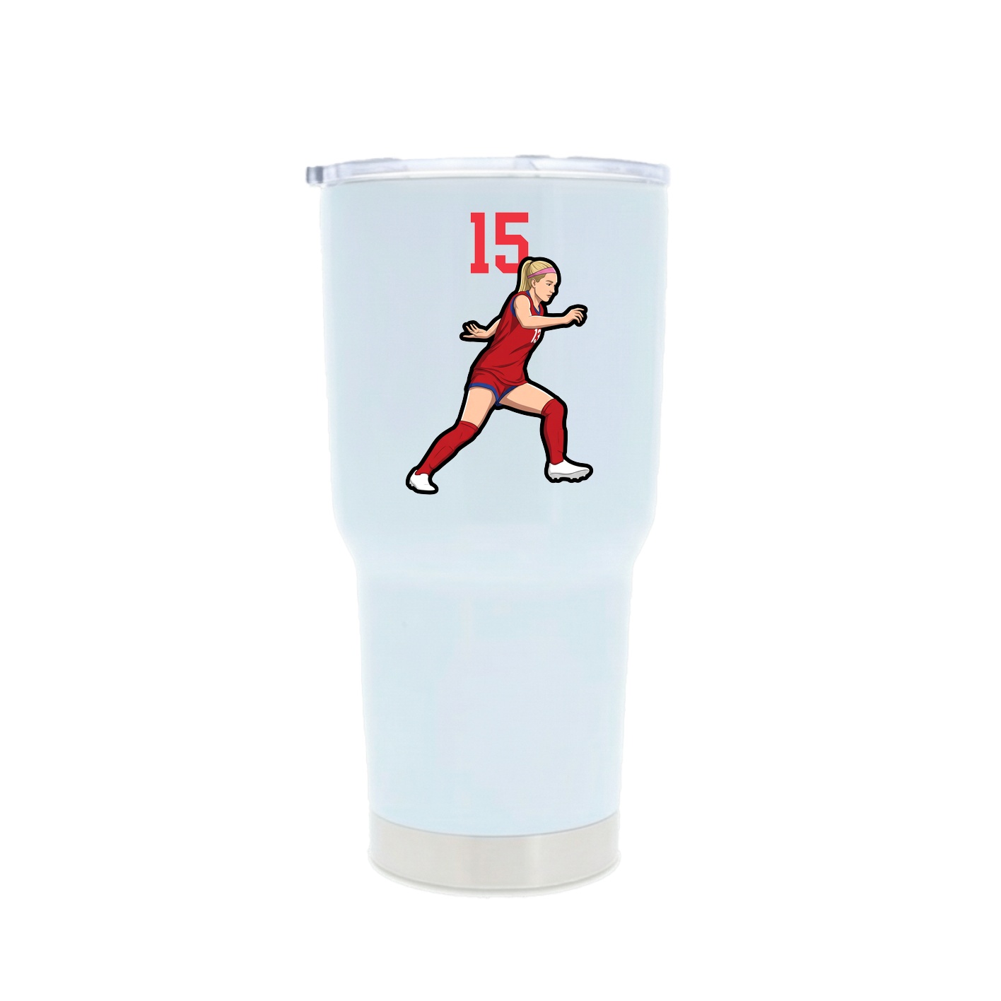30oz Stainless Steel Tumbler — Number Top in White