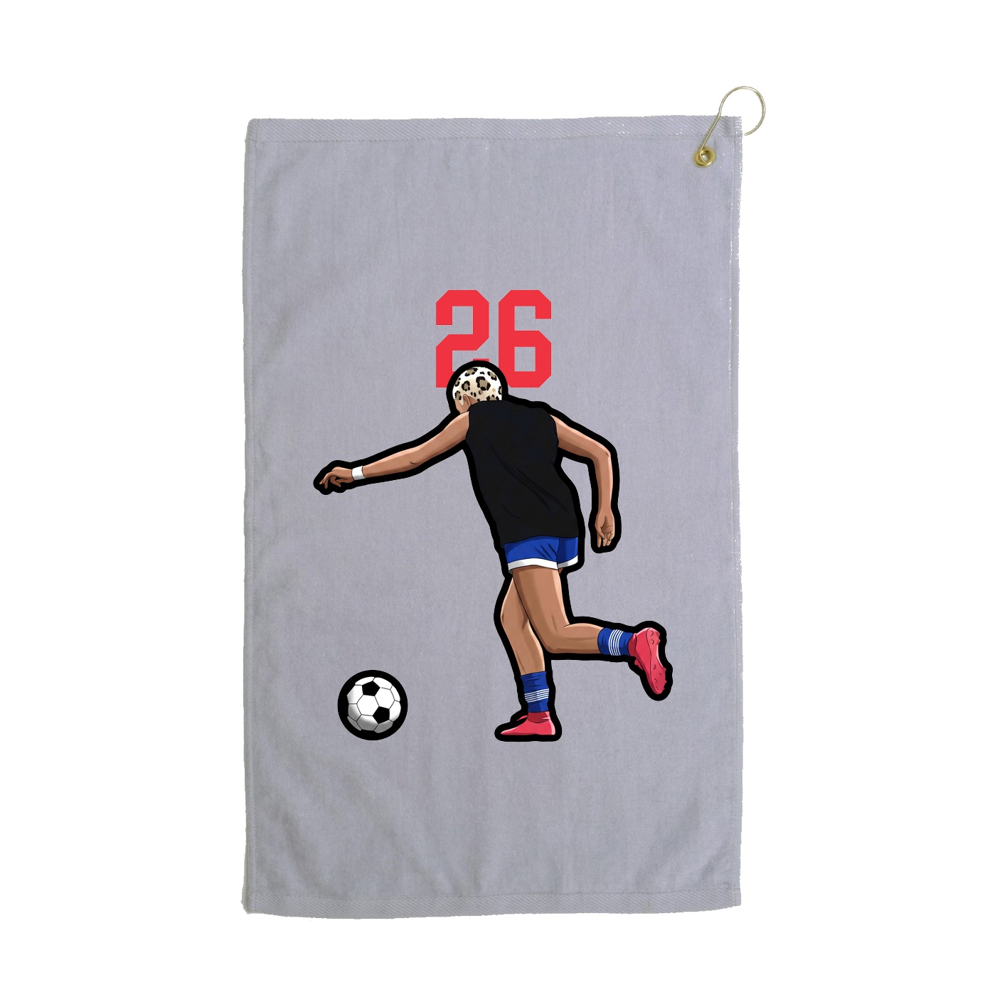 Golf Towel — Number Top in Grey