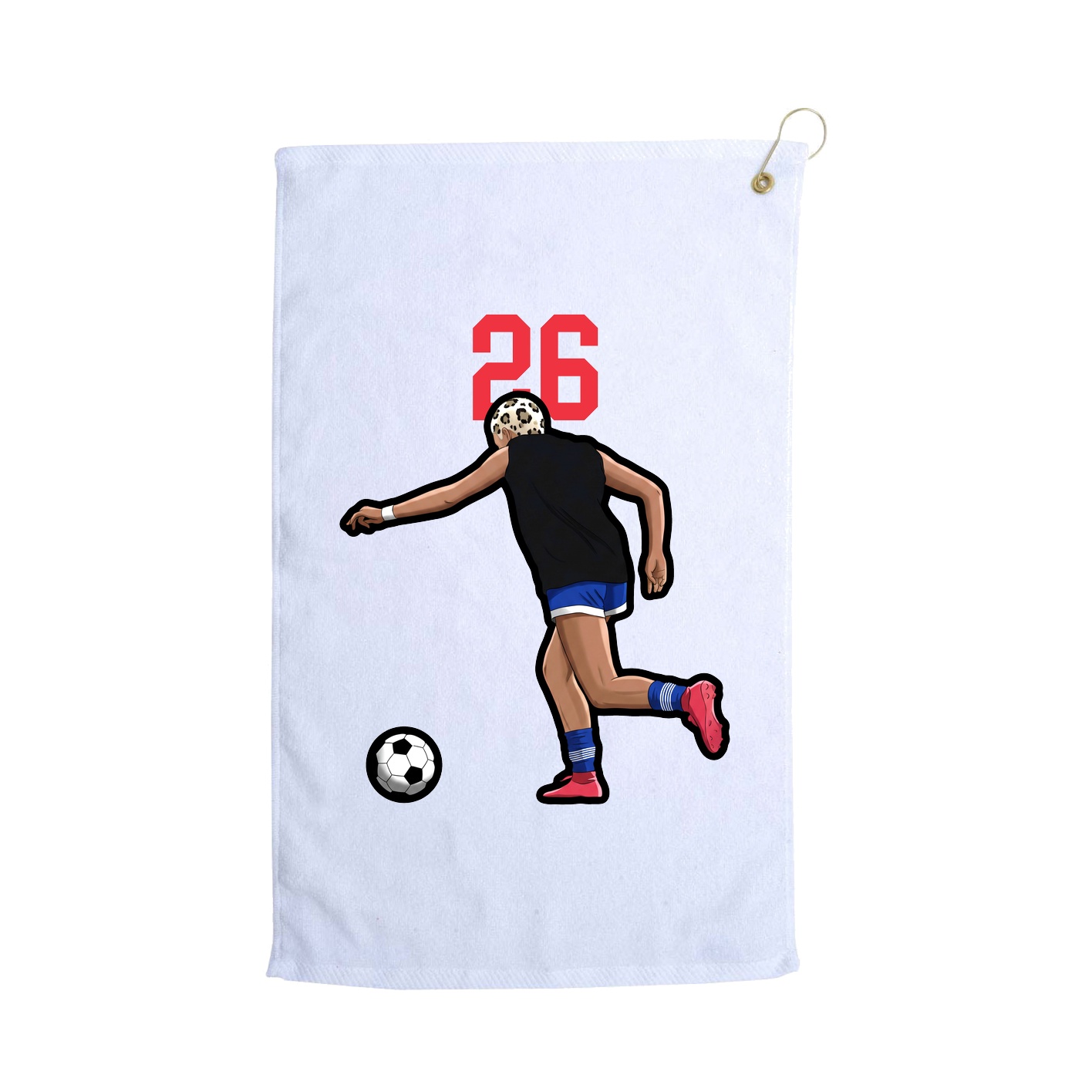 Golf Towel — Number Top in White