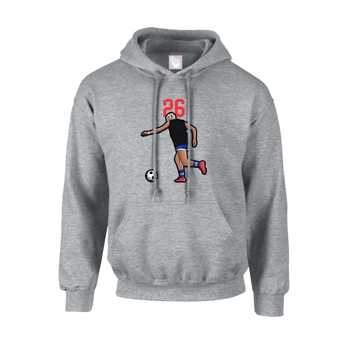 Hoodie — Number Top in Grey