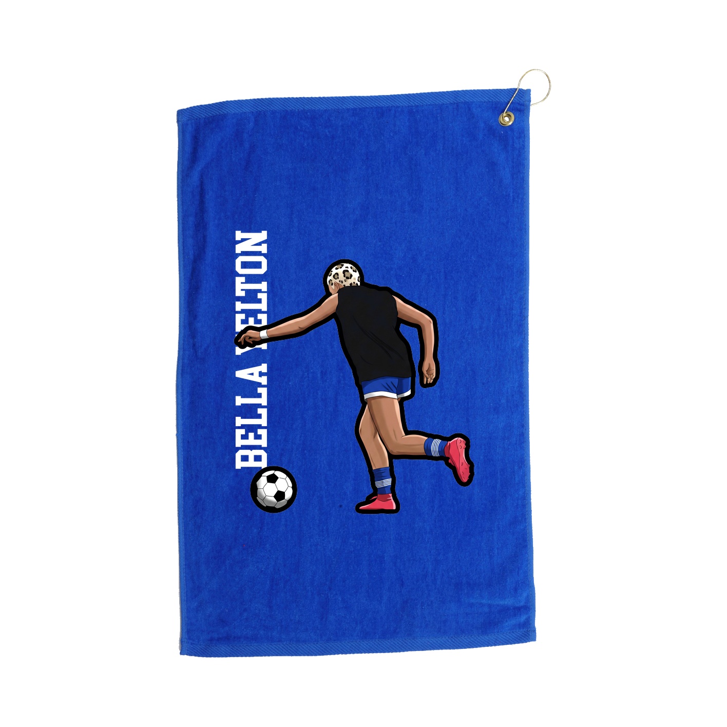 Golf Towel — Name Vertical in Royal