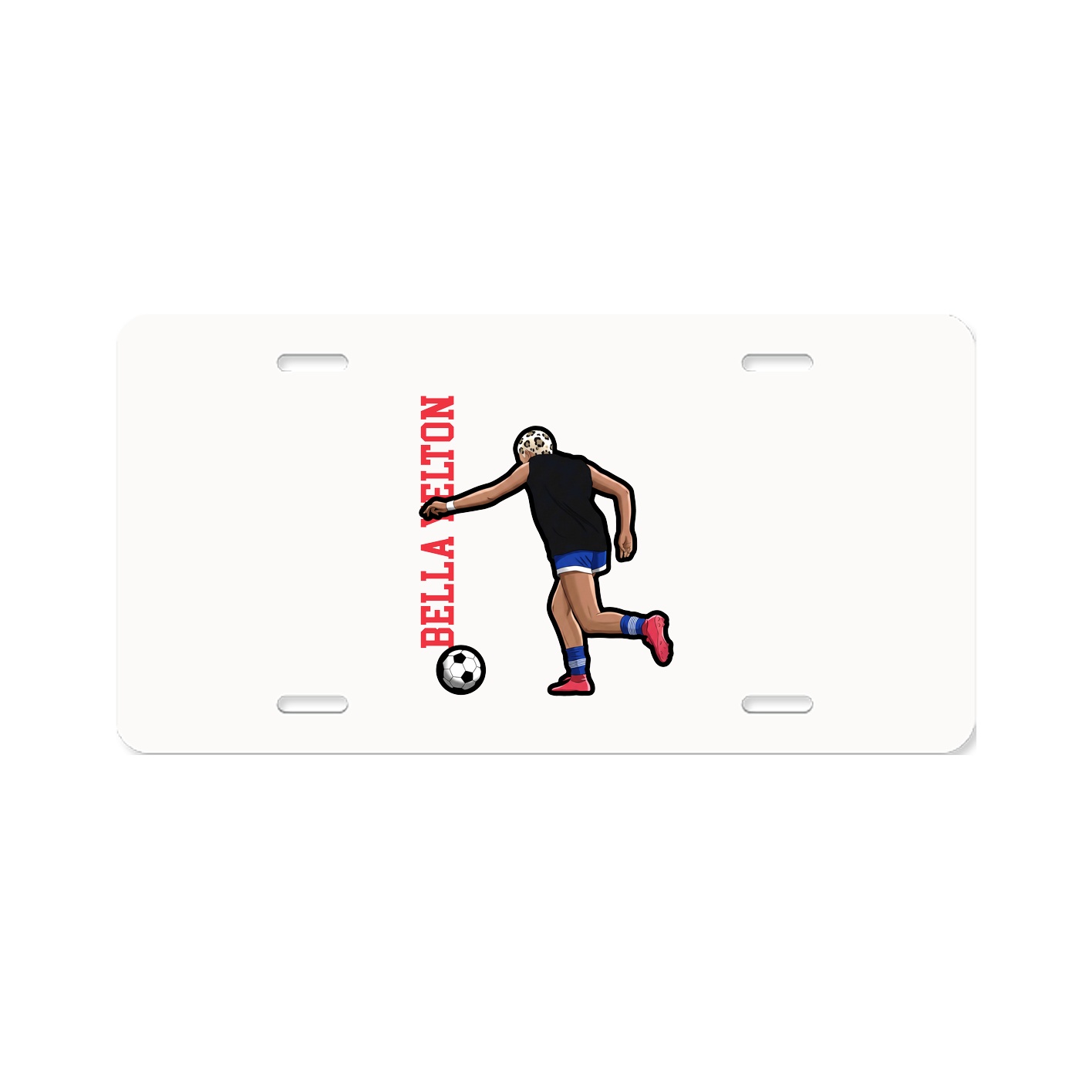 License Plate — Name Vertical in Classic