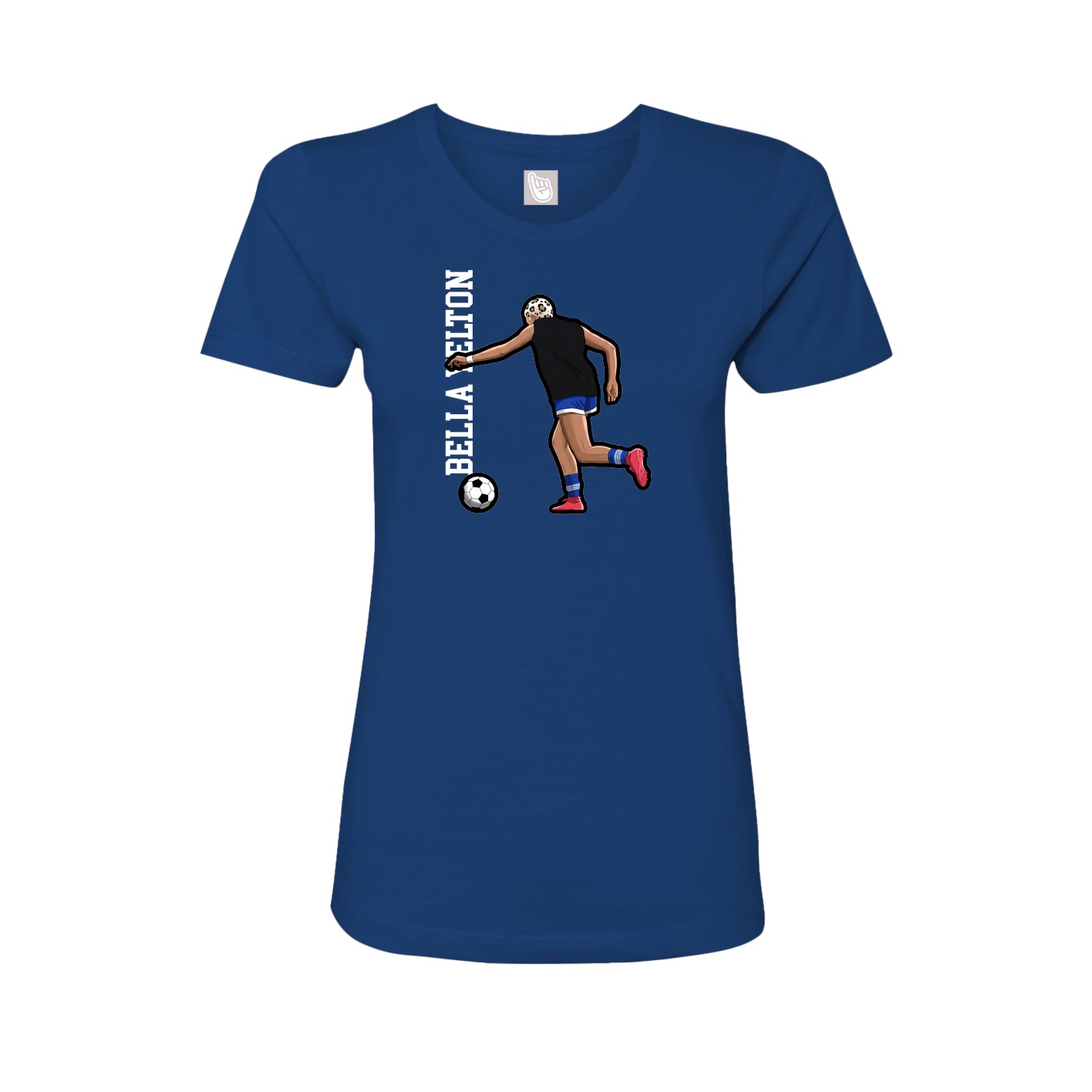 Womens Tee — Name Vertical in Royal