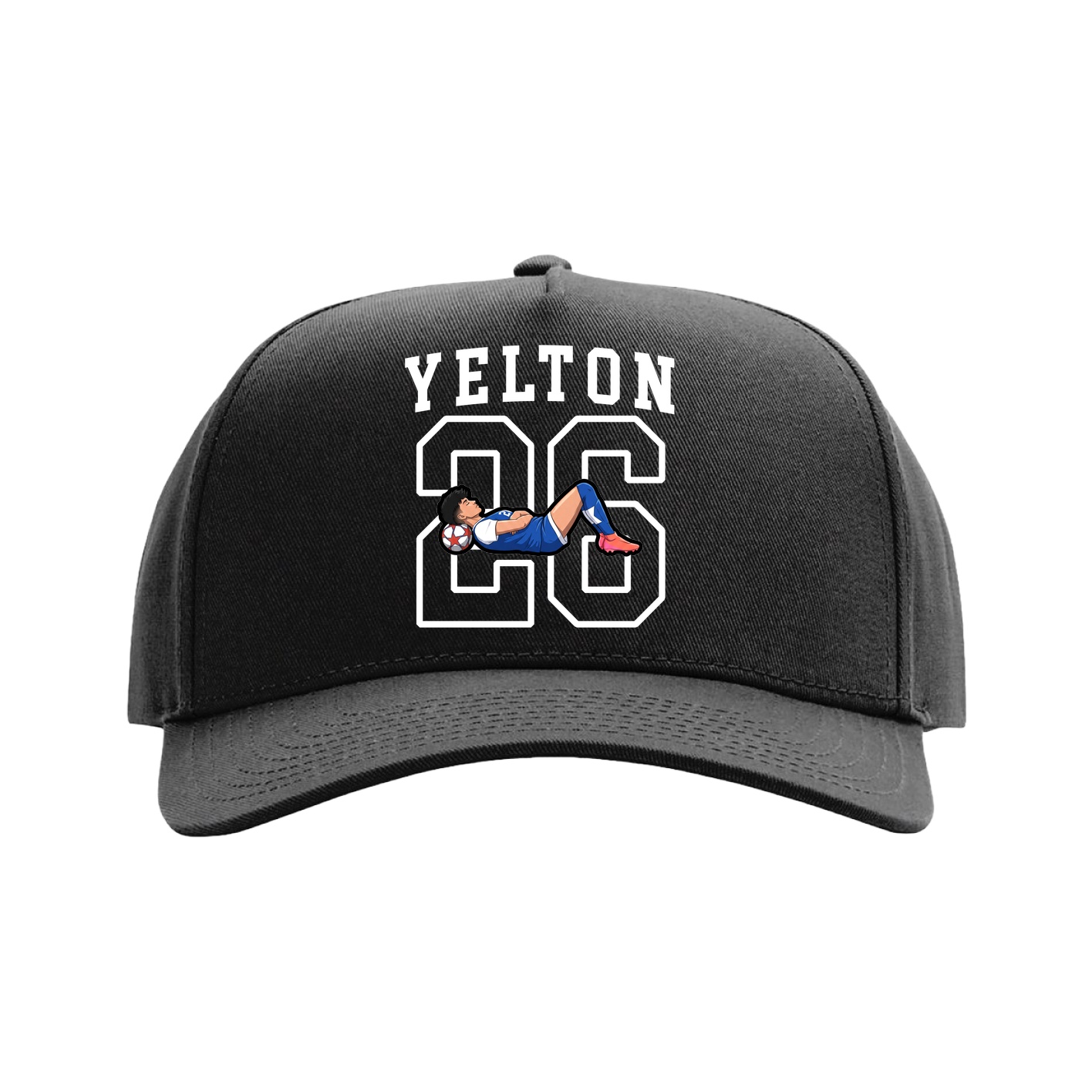 Full Fabric Five-Panel Champ Cap — Shirsey in Black