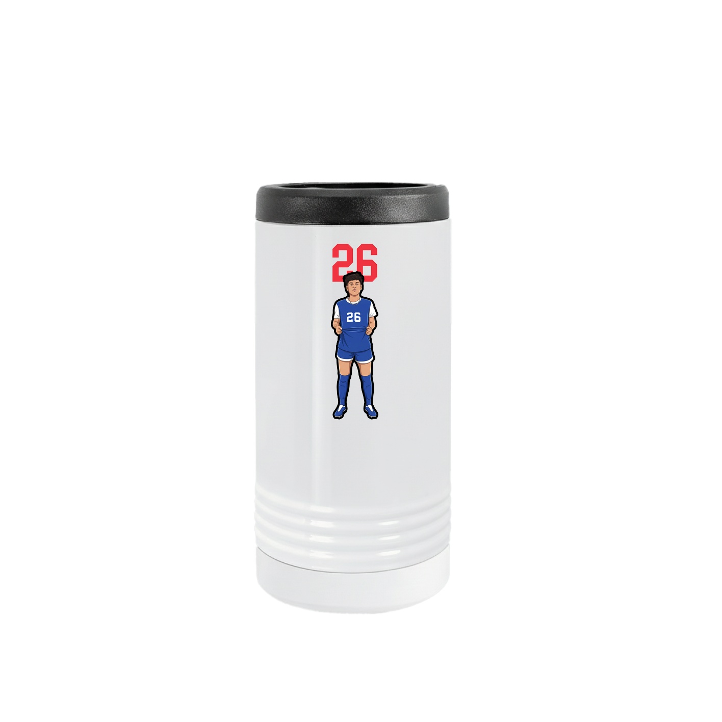 Slim Beverage Holder — Number Top in White
