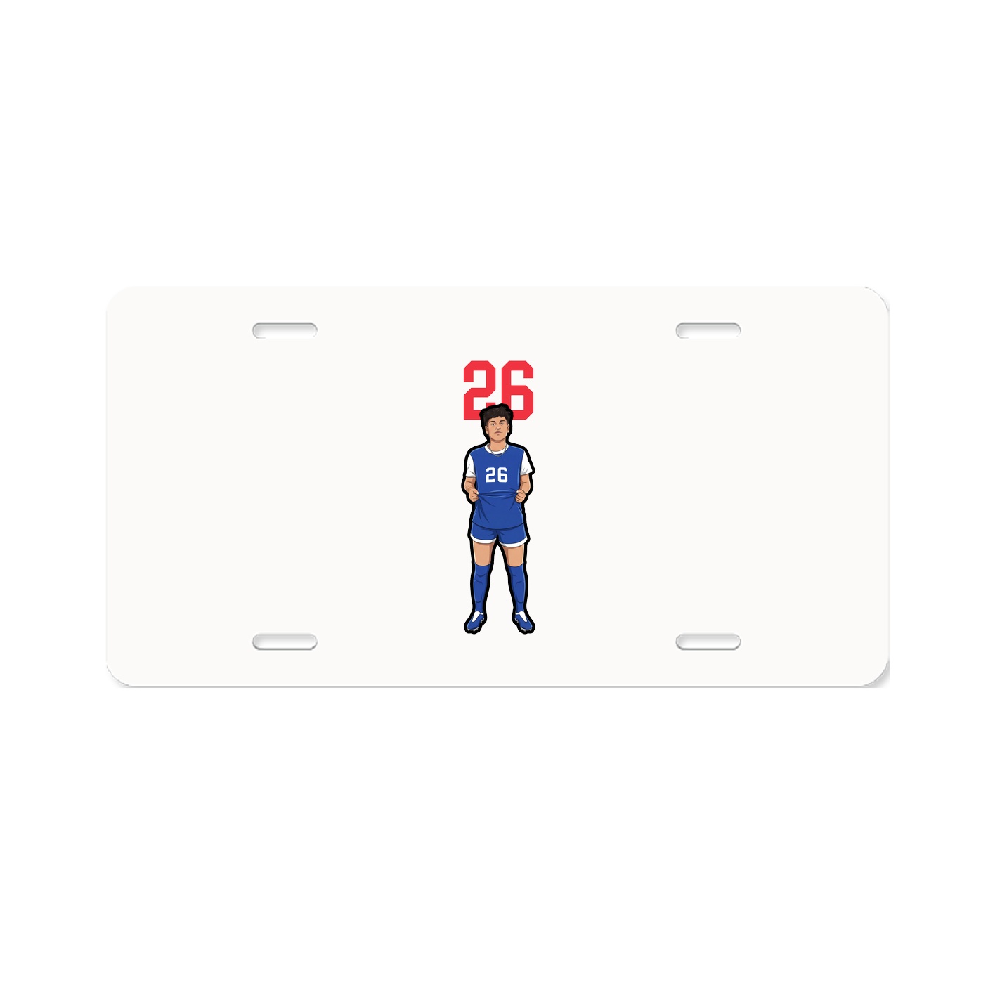 License Plate — Number Top in Classic