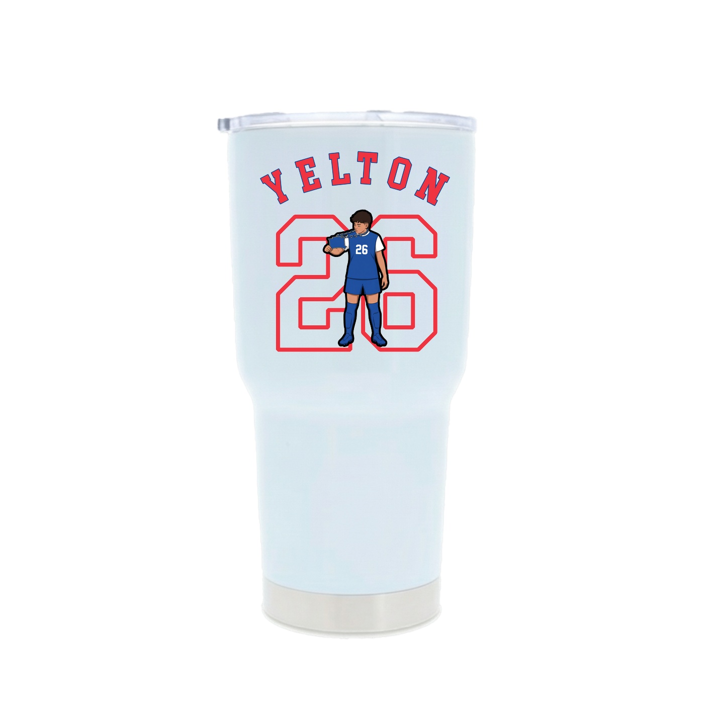 30oz Stainless Steel Tumbler — Shirsey Arch in White