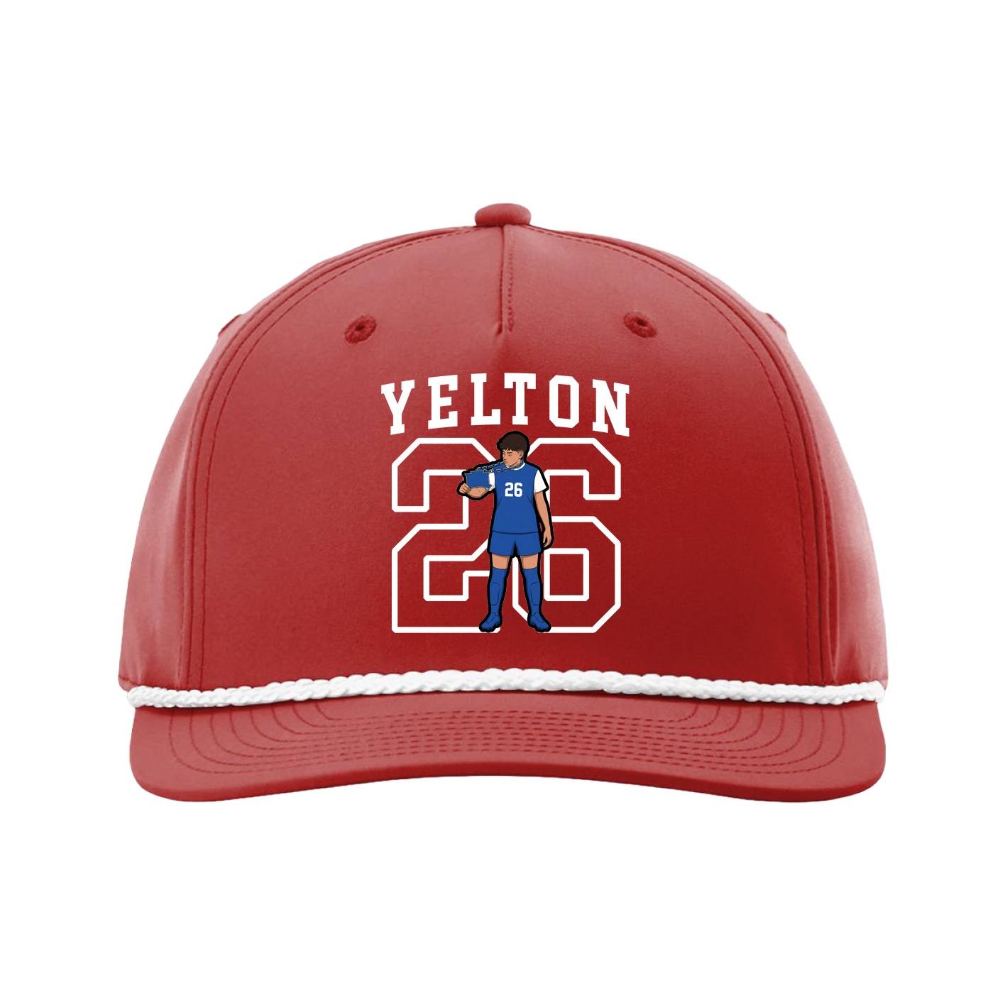 Five-Panel Classic Rope Cap — Shirsey in Red
