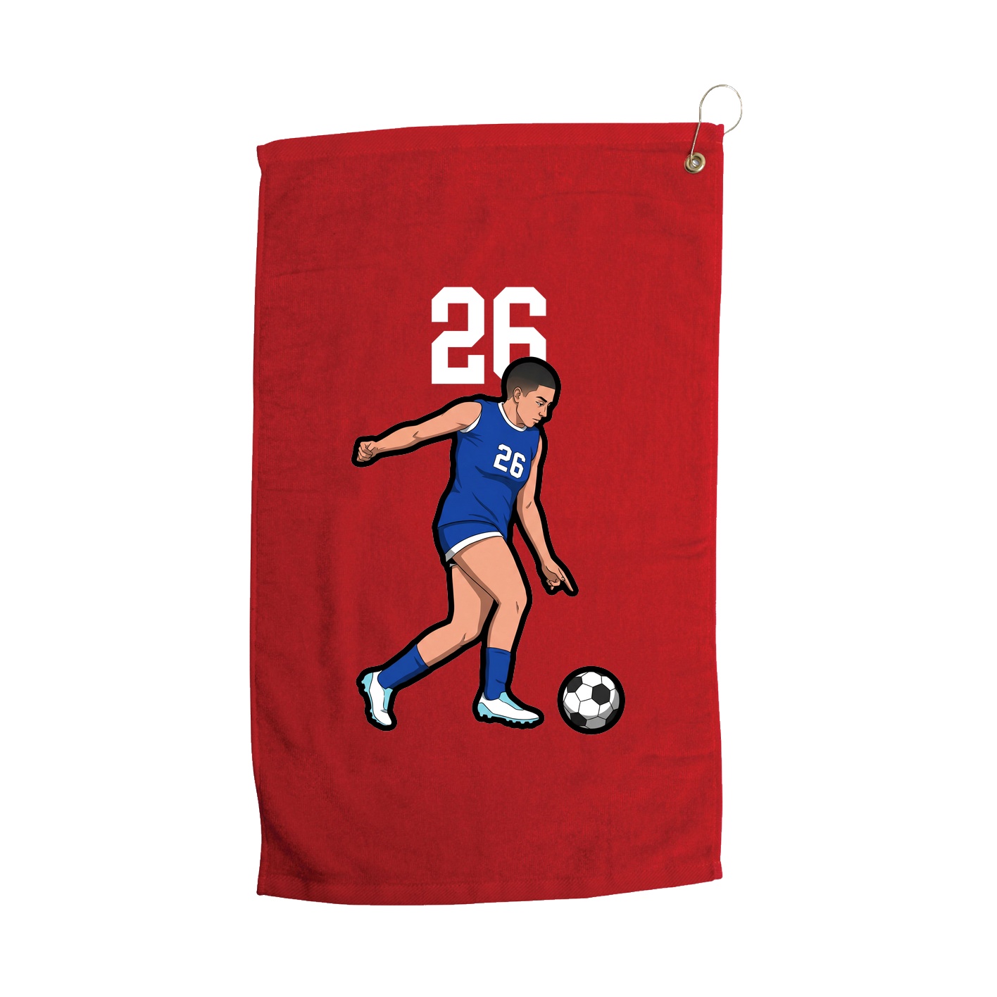 Golf Towel — Number Top in Red