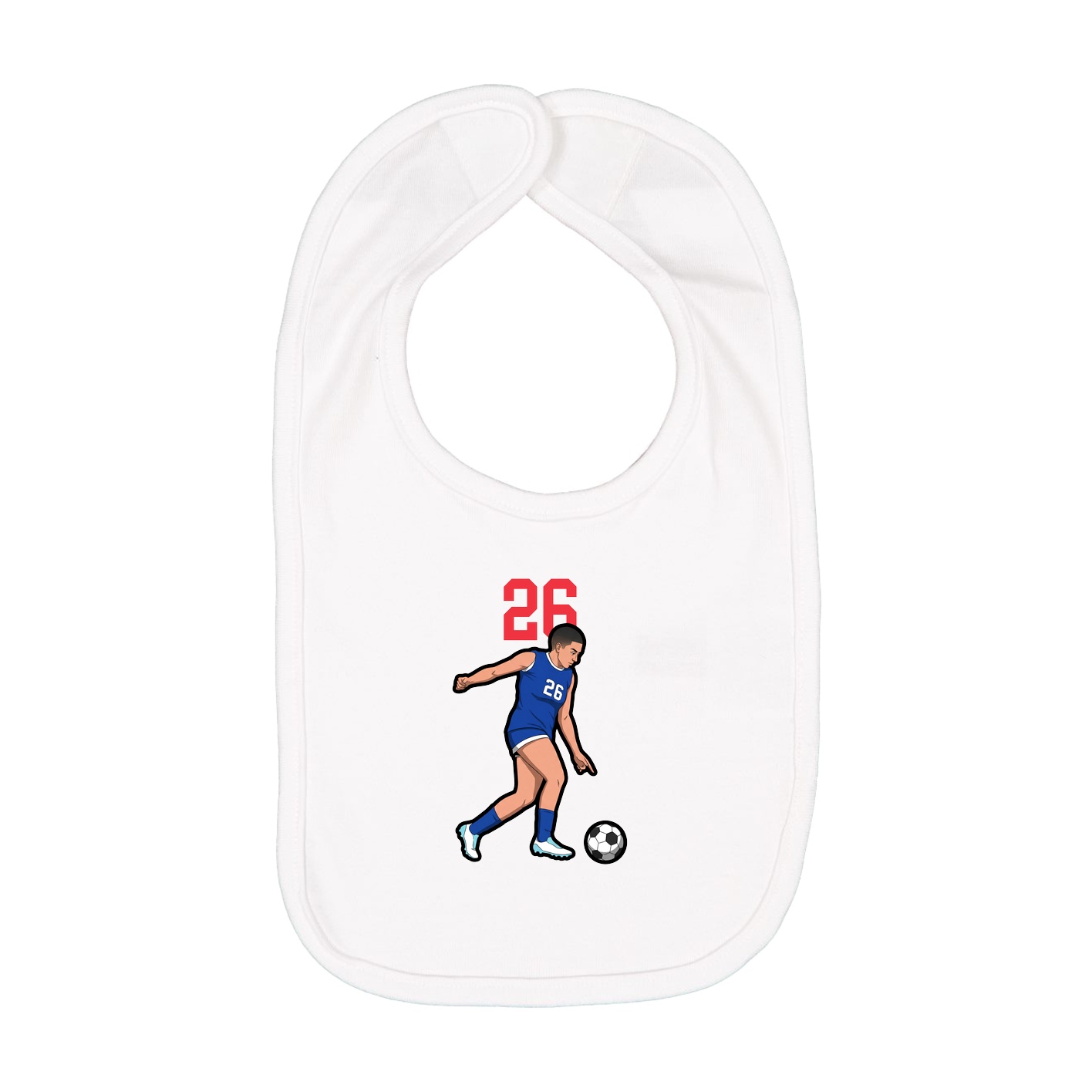 Infant Bib — Number Top in White