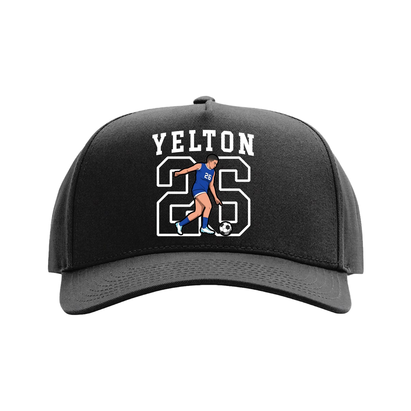 Full Fabric Five-Panel Champ Cap — Shirsey in Black