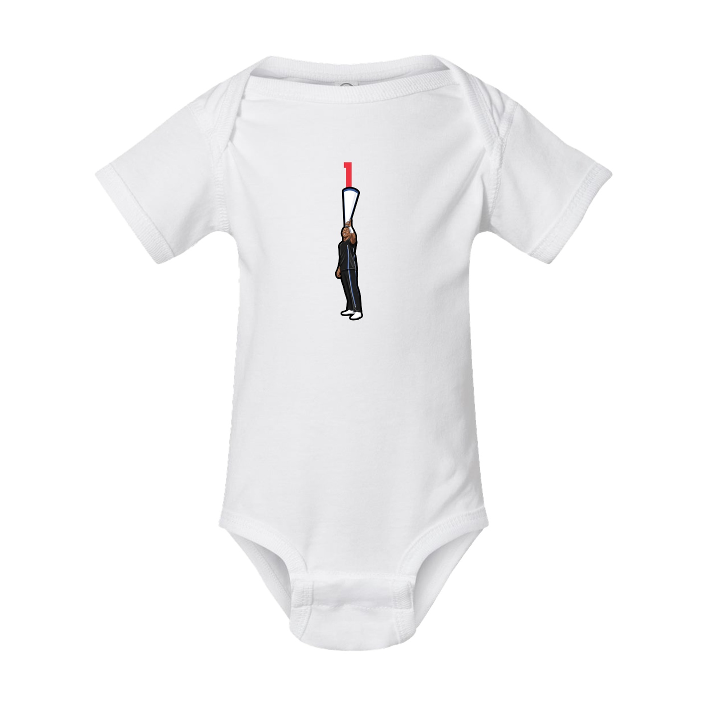 Baby Onesie — Number Top in White