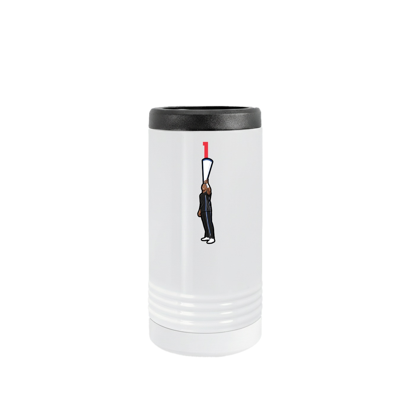 Slim Beverage Holder — Number Top in White