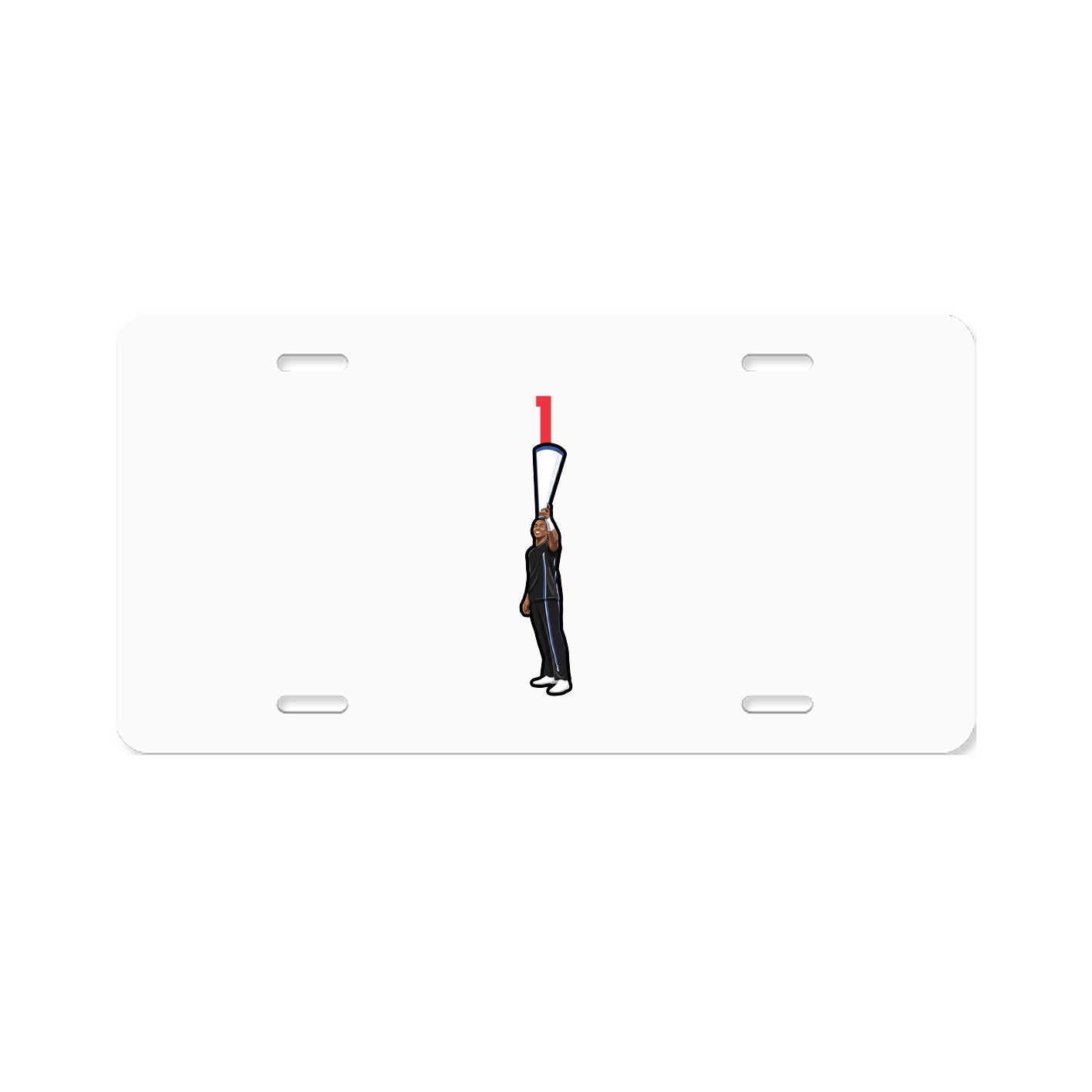 License Plate — Number Top in Classic