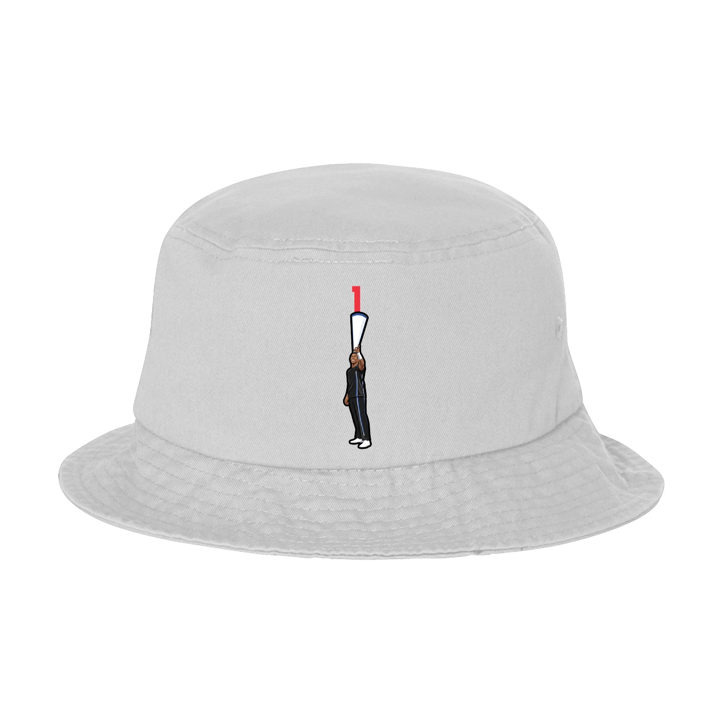 Bucket Cap — Number Top in White
