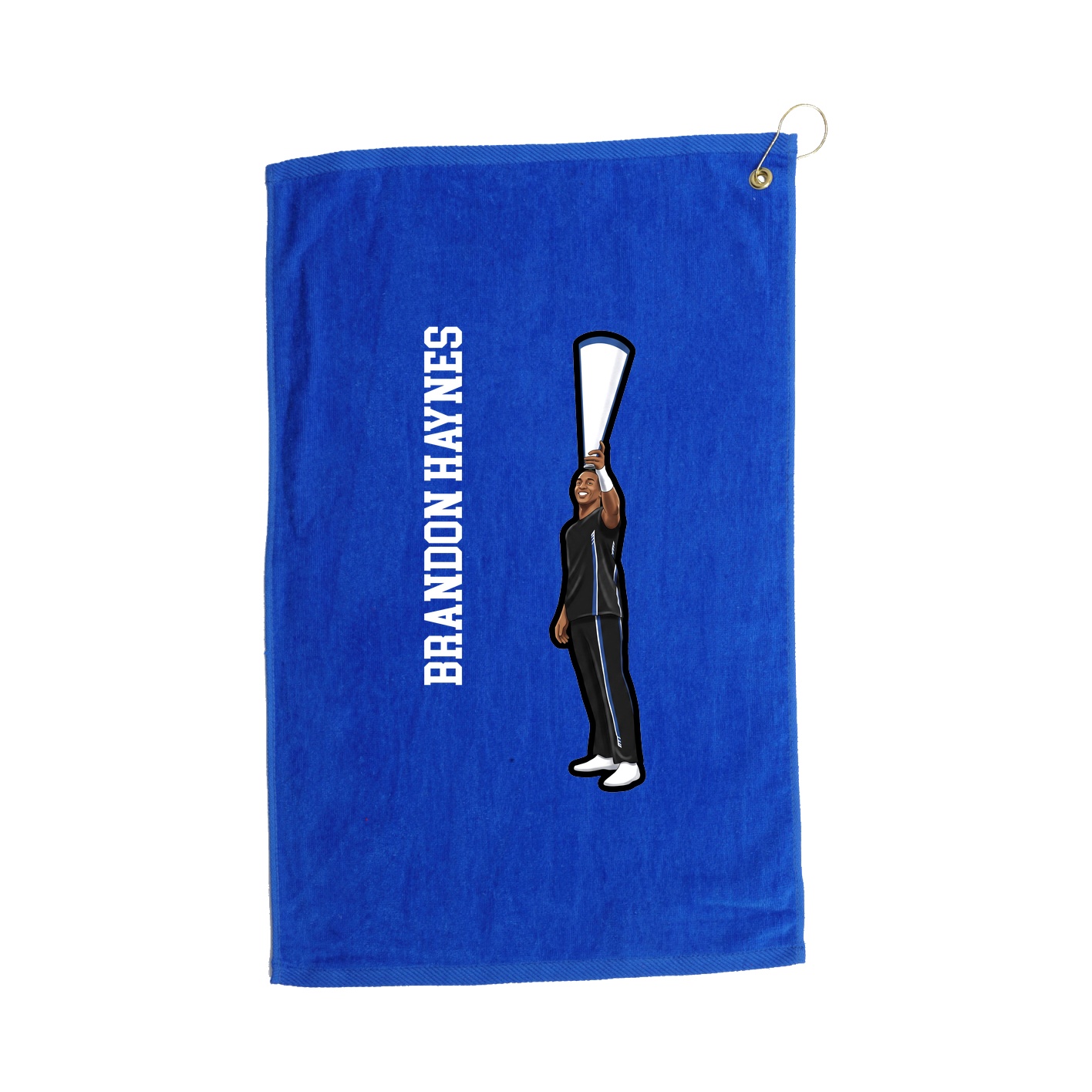 Golf Towel — Name Vertical in Royal