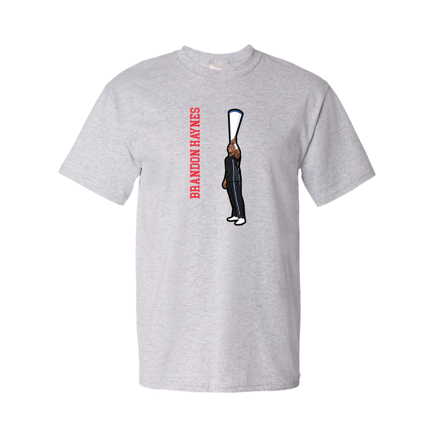 Tee — Name Vertical in Grey