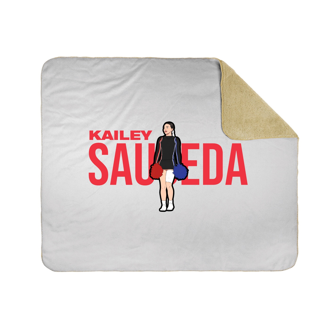 Throw Blanket — Player Name in White