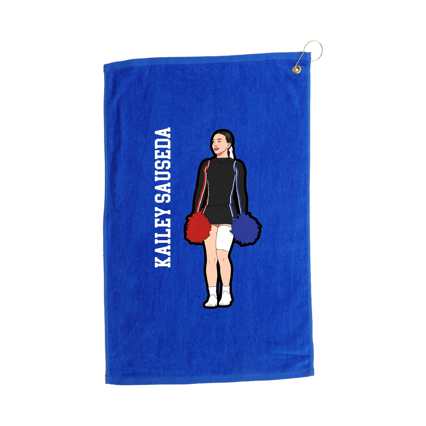 Golf Towel — Name Vertical in Royal