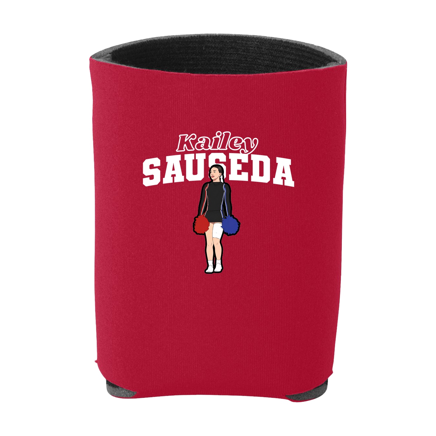 Can Holder — Name Arch in Red