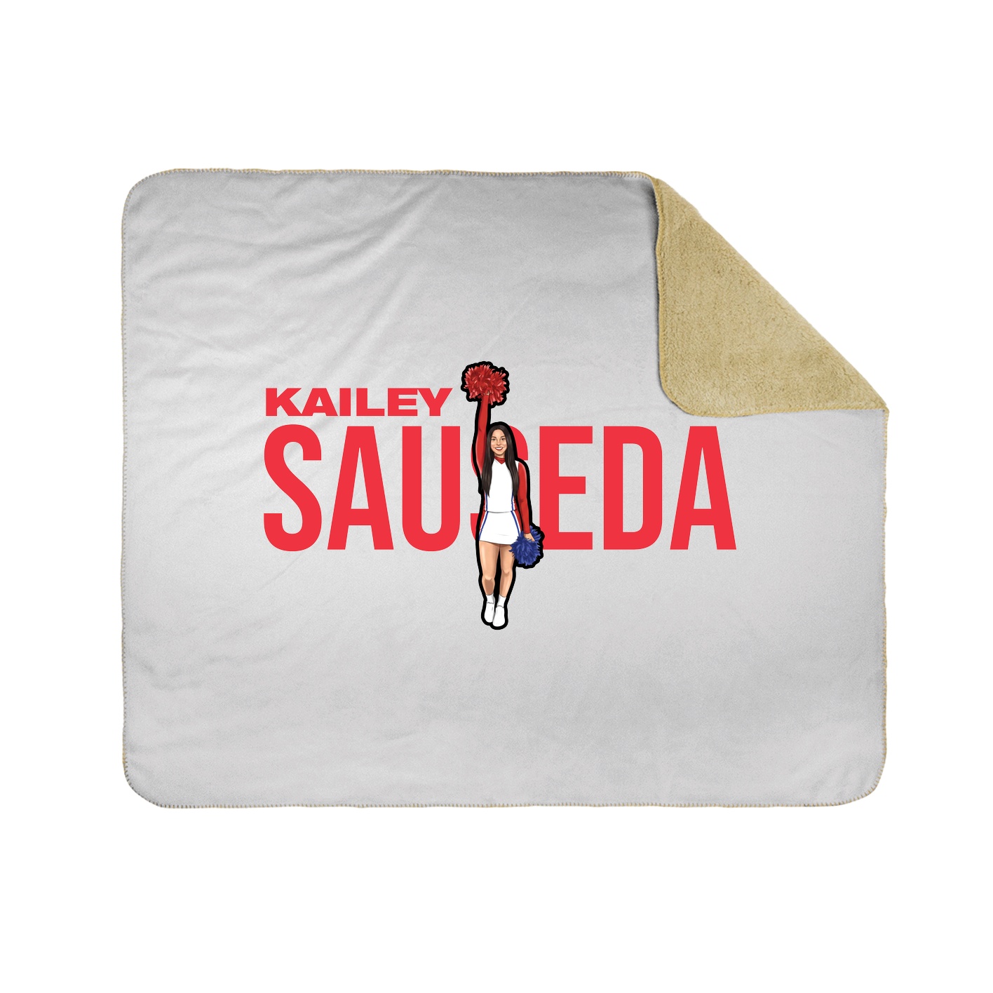 Throw Blanket — Player Name in White