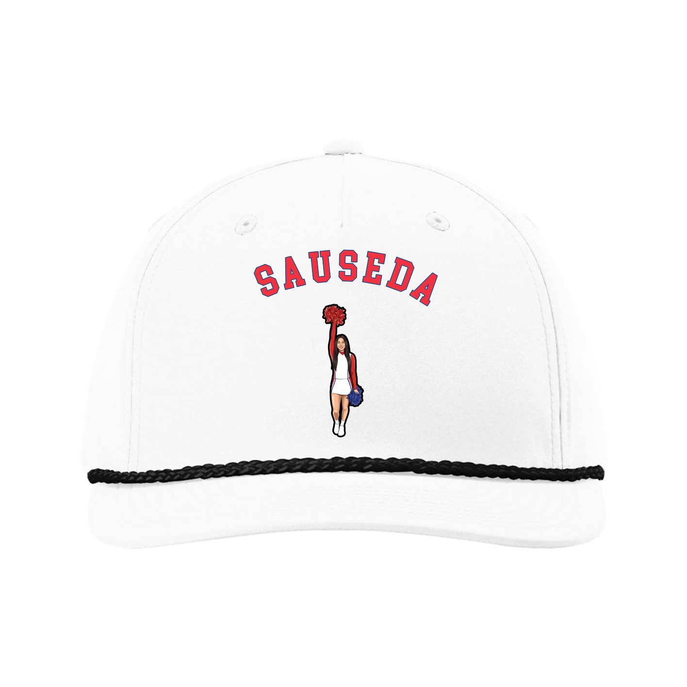 Five-Panel Classic Rope Cap — Shirsey Arch in White