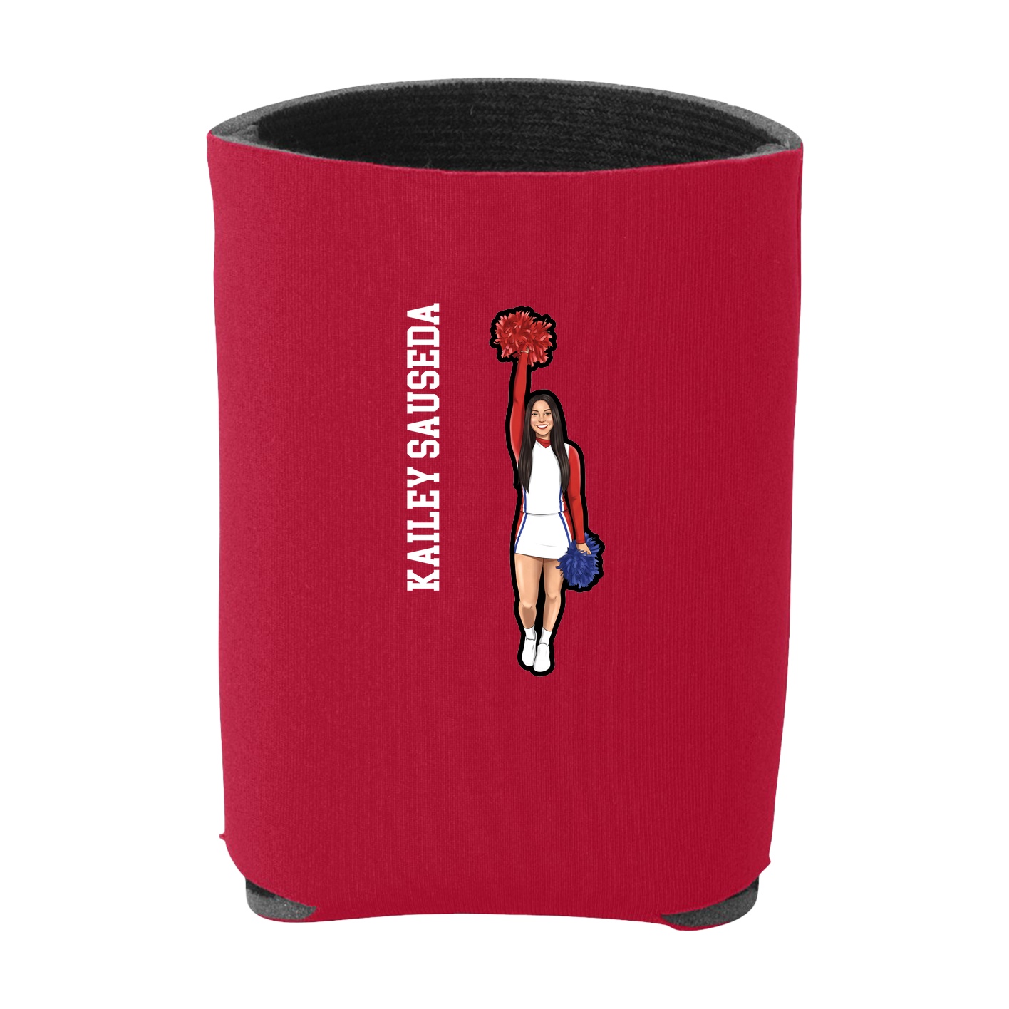 Can Holder — Name Vertical in Red