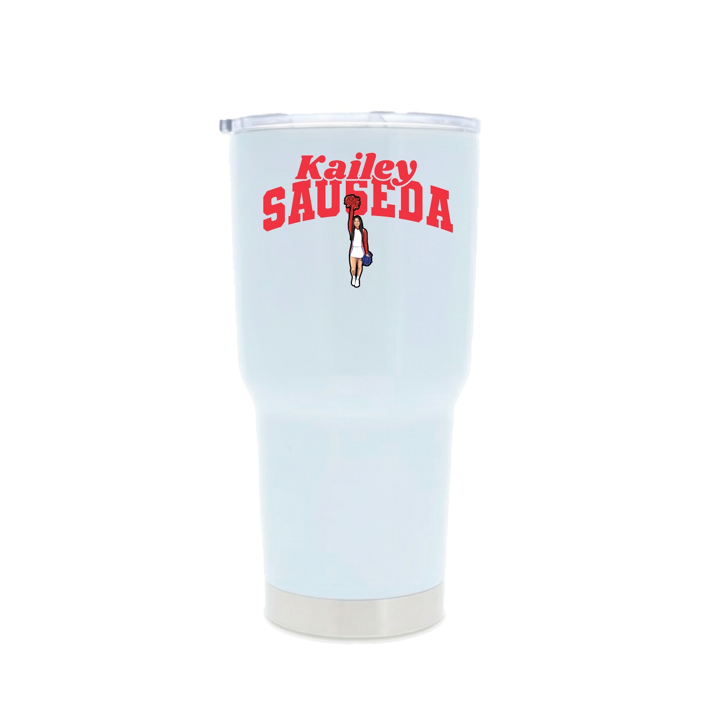 30oz Stainless Steel Tumbler — Signature Arch in White