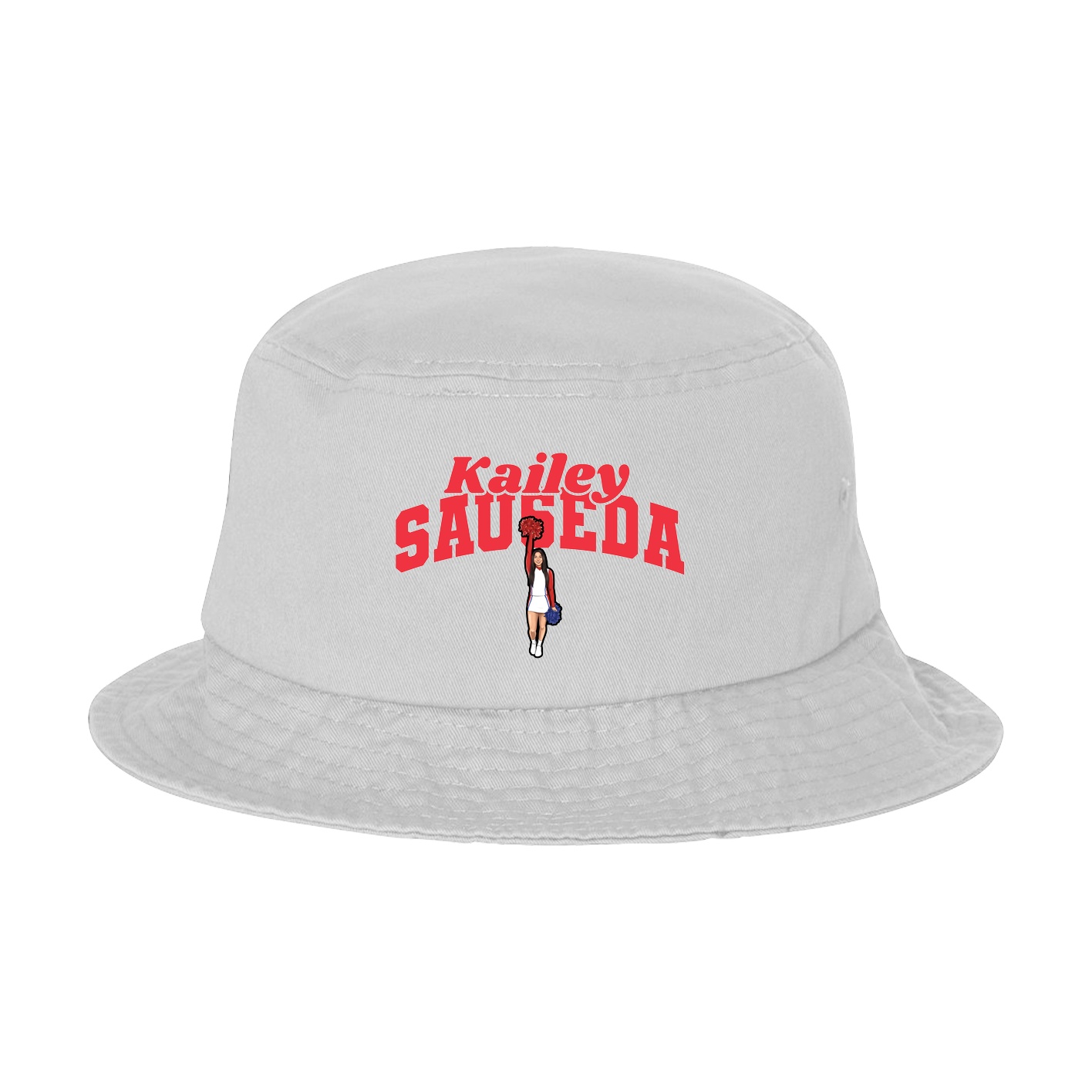 Bucket Cap — Signature Arch in White