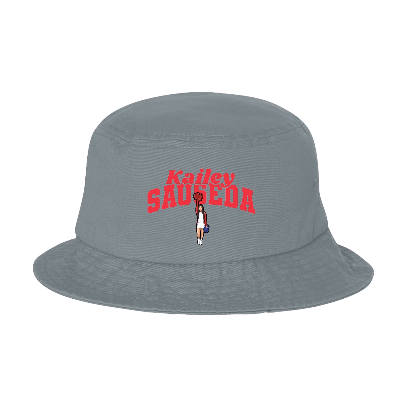 Bucket Cap — Signature Arch in Grey