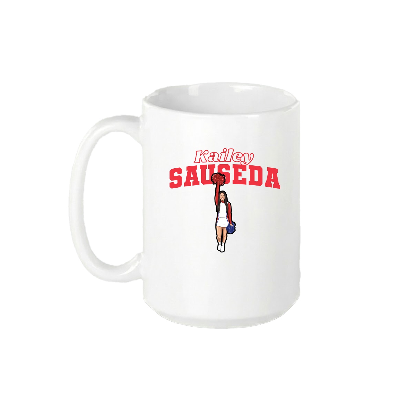 15oz Coffee Mug — Name Arch in White