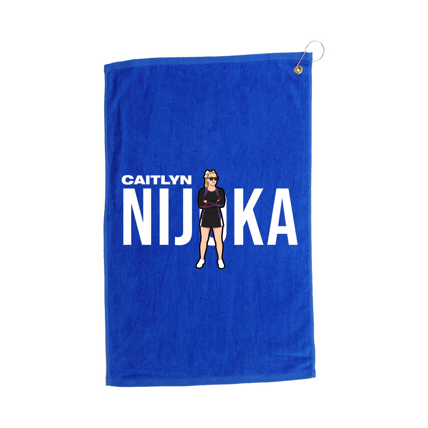 Golf Towel — Player Name in Royal