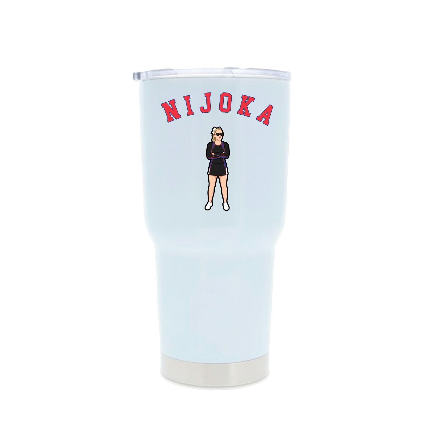 30oz Stainless Steel Tumbler — Shirsey Arch in White