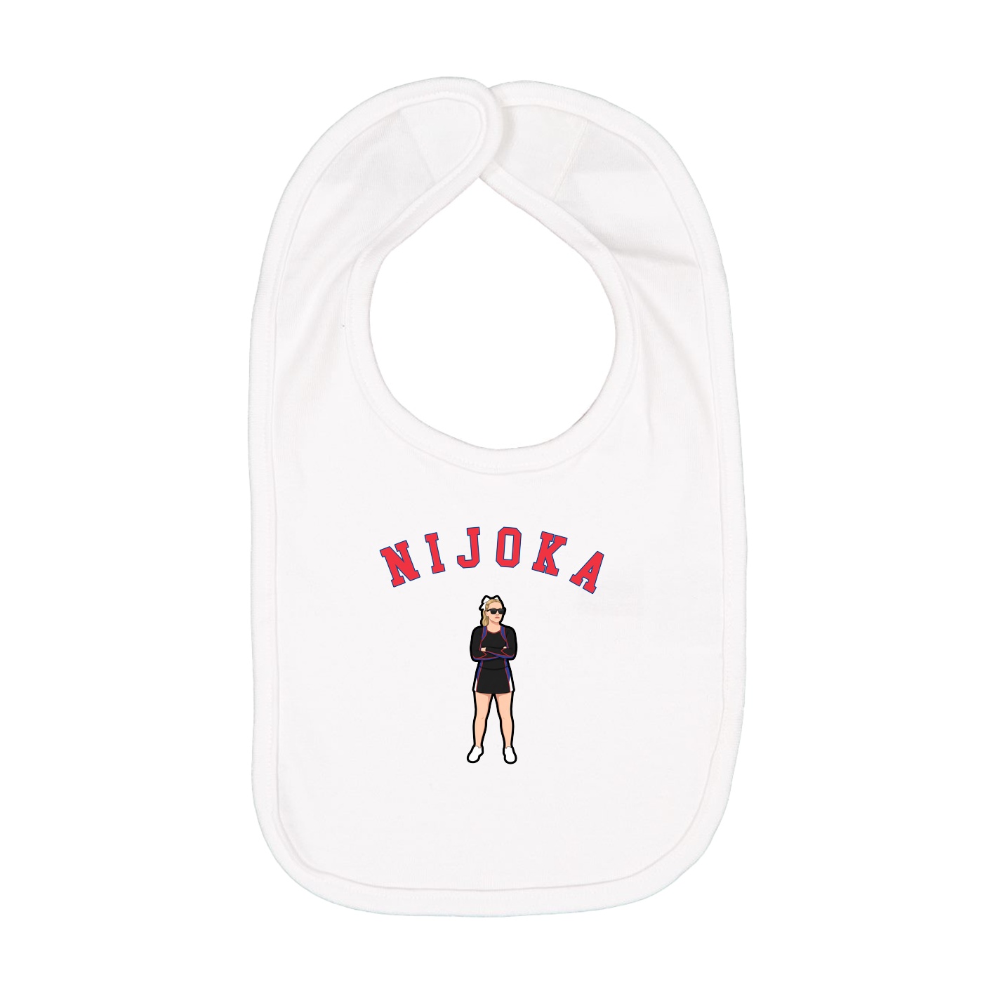 Infant Bib — Shirsey Arch in White