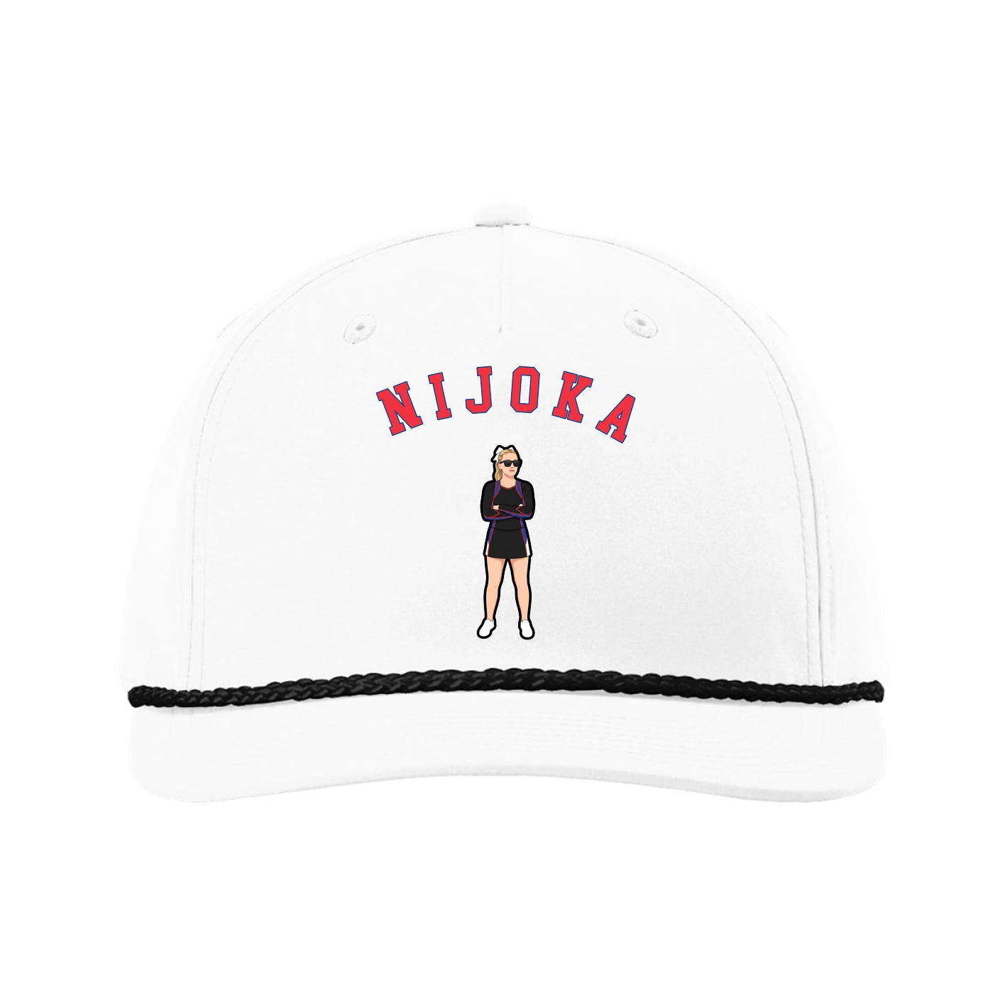 Five-Panel Classic Rope Cap — Shirsey Arch in White