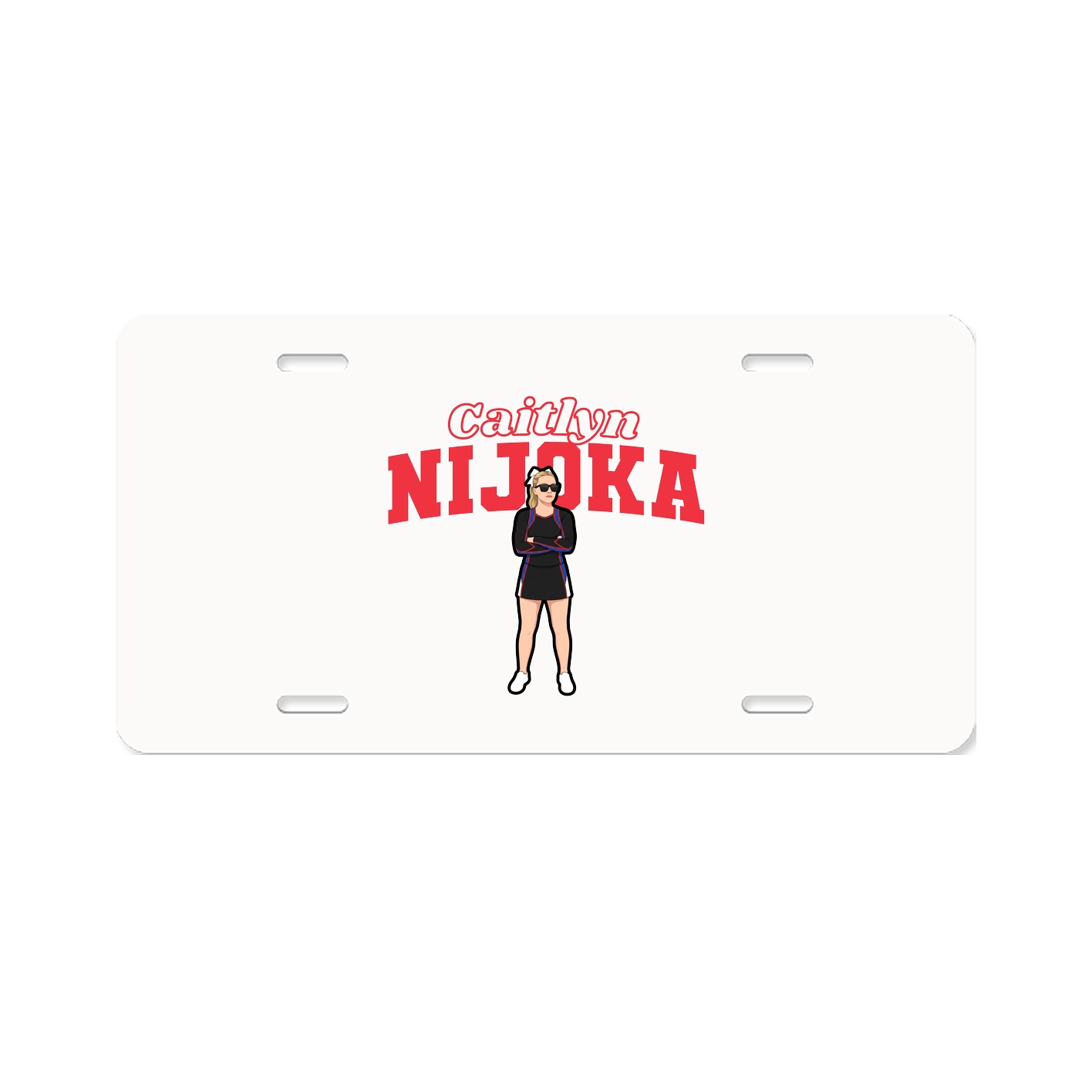 License Plate — Name Arch in Classic