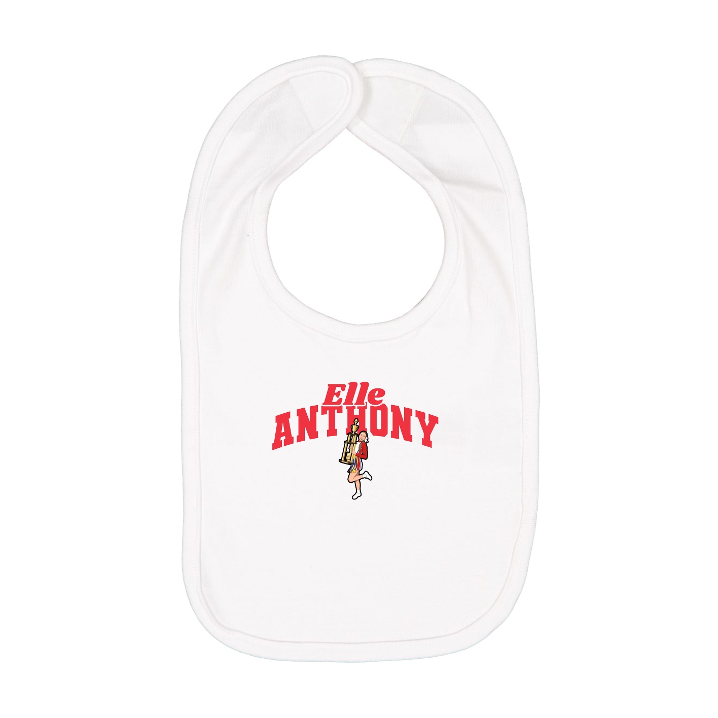 Infant Bib — Signature Arch in White
