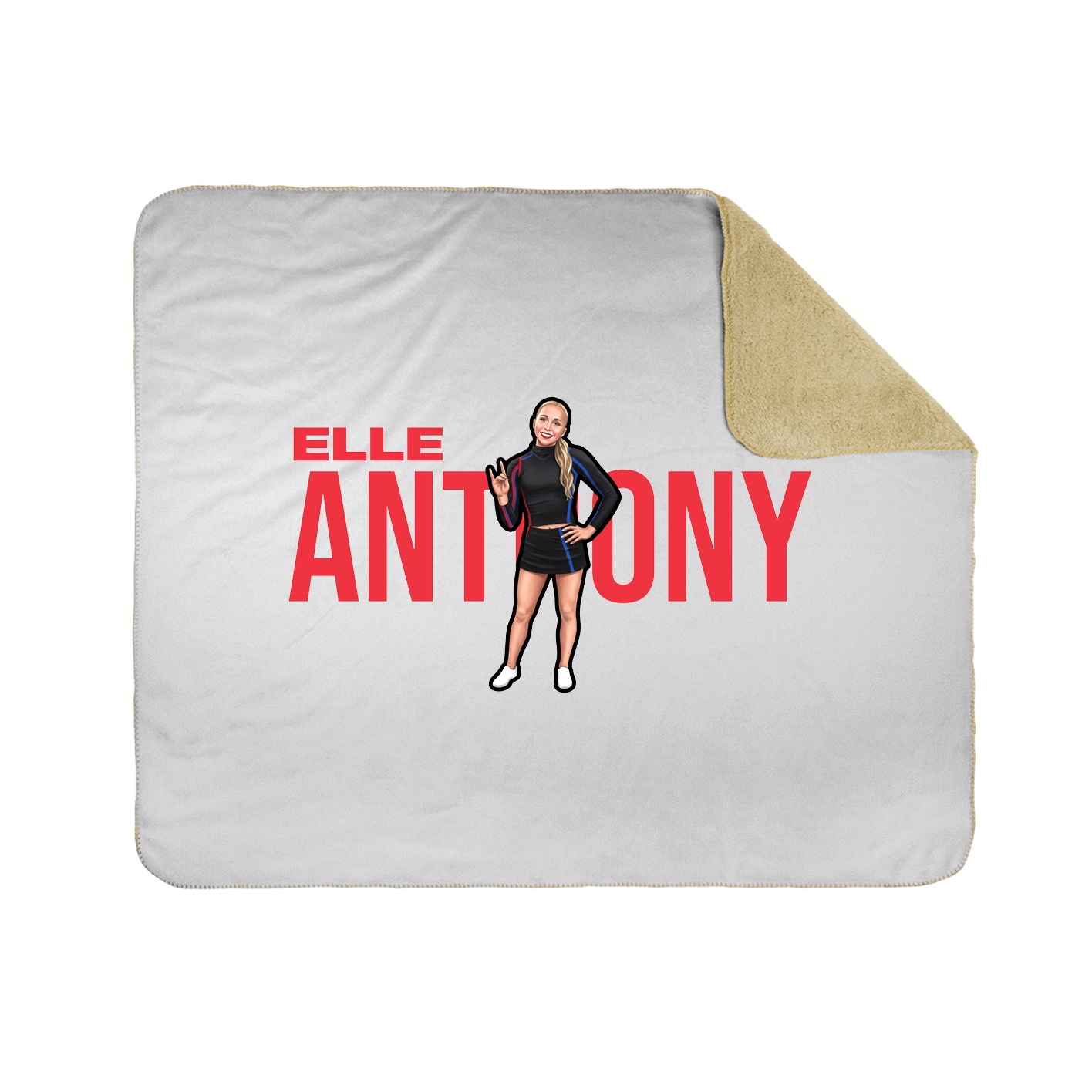 Throw Blanket — Player Name in White