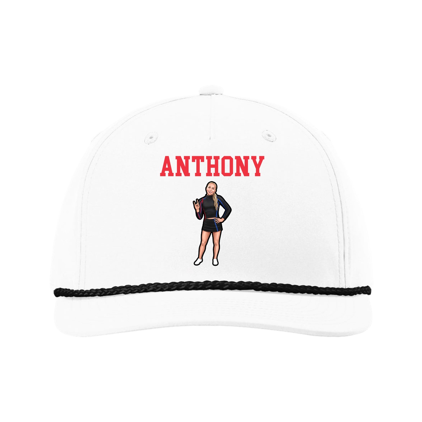 Five-Panel Classic Rope Cap — Shirsey in White