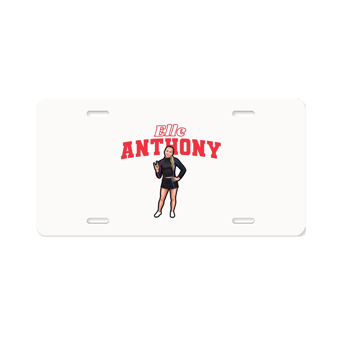 License Plate — Name Arch in Classic