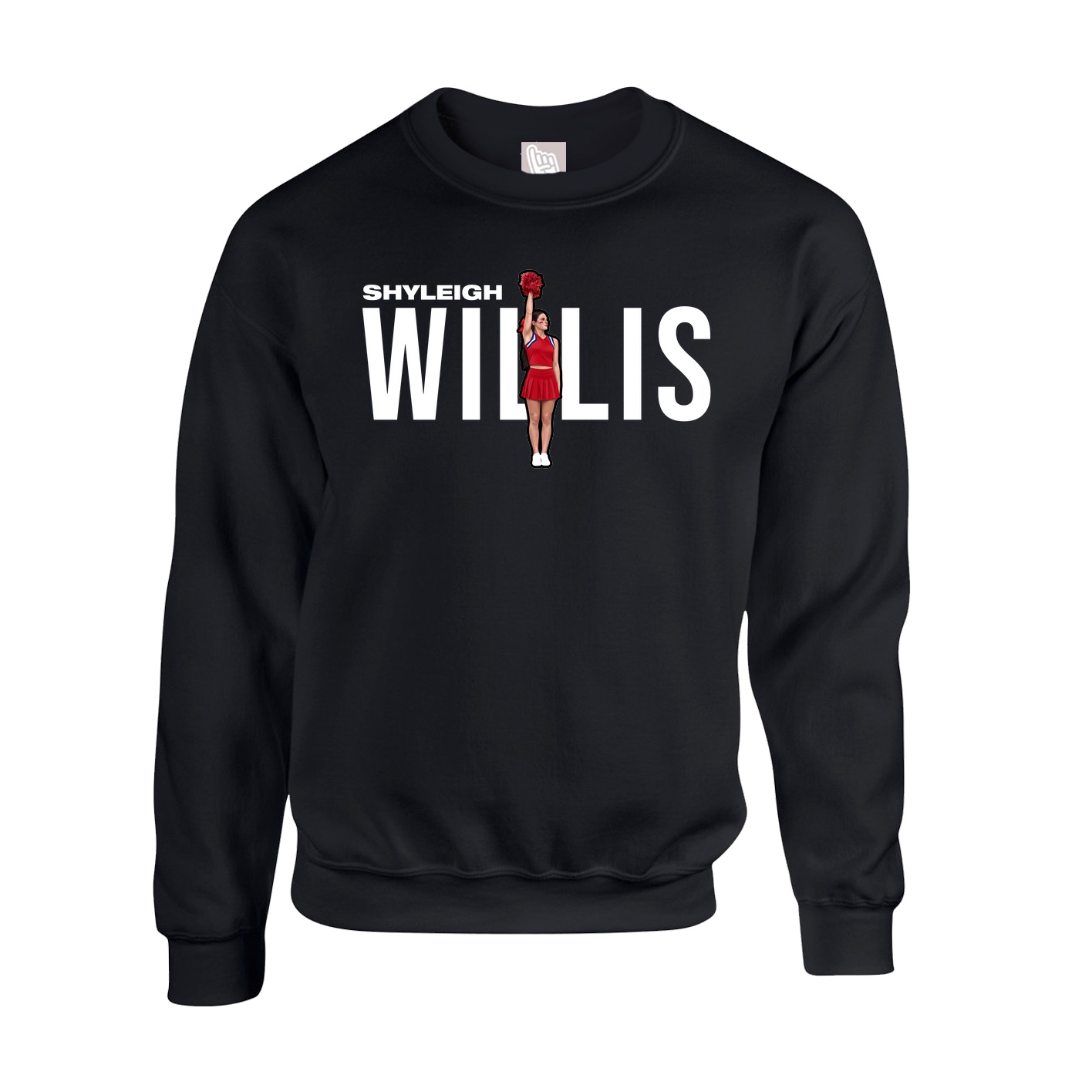 Fleece Crew — Player Name in Black